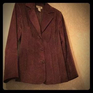 Brown Suede Leather Lined Blazer